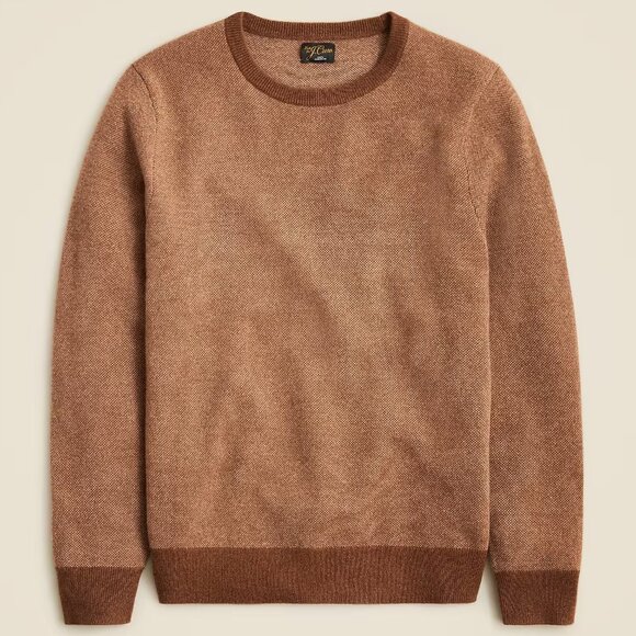 J. Crew Men's Crewneck Sweater in Tan